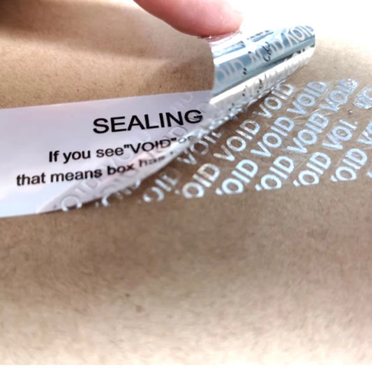 200pcs Silver Security Warranty Void Stickers Tamper Proof Evident Sealing Label for Package