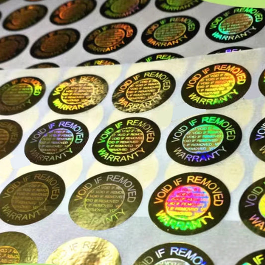 190pcs/lot 2cm Hologram Security Warranty Stickers, Round Tamper Proof Void Original Label