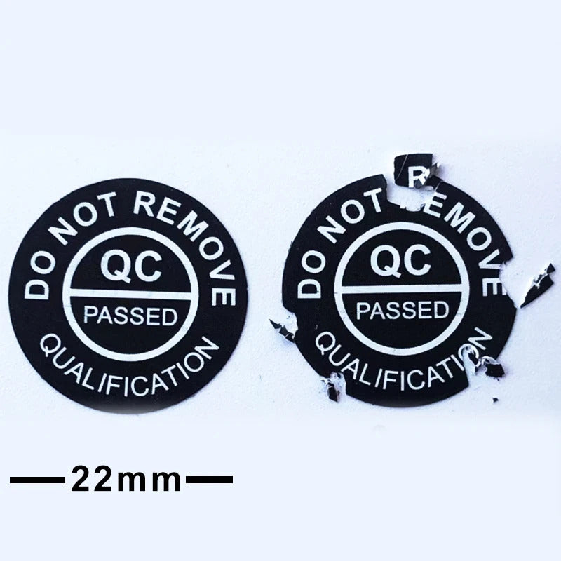 Warranty Void If Seal Broken Damaged Shredded Paper Sticker, Tamper Evident Removal Proof Repair Stamps Label