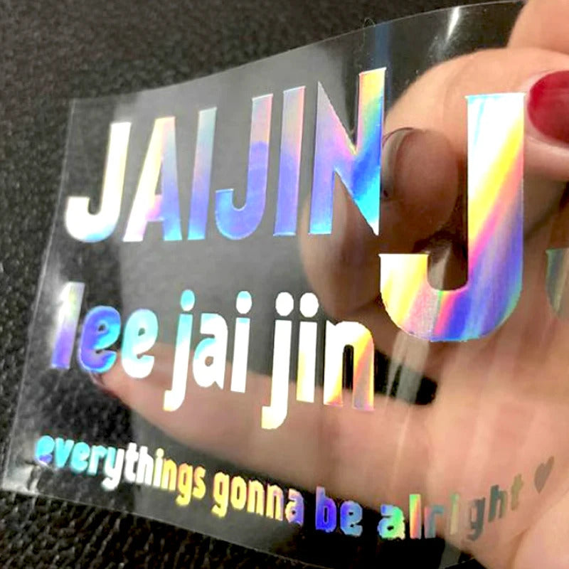 Custom Laser Transfer Sticker, Personal Logo Holographic Self-adhesive Label on bottles Tubes, Metal Material