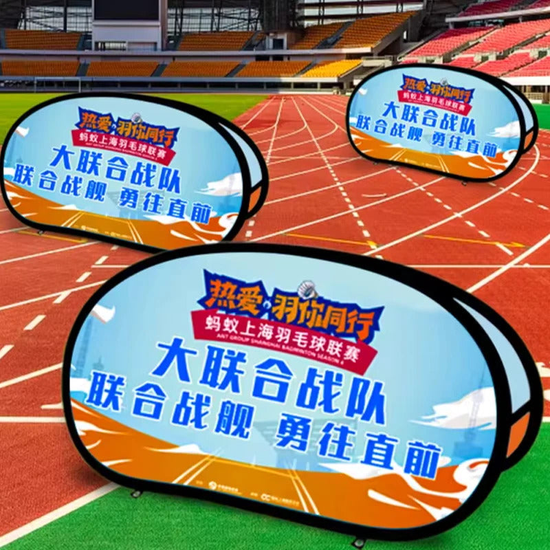 custom folding signs for sports fence advertising