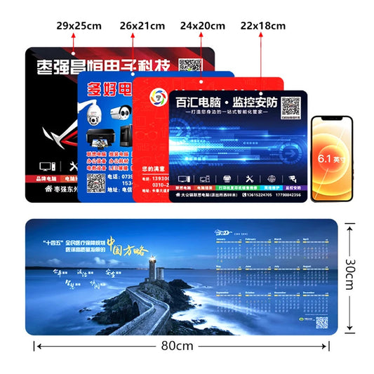 100pcs Custom Mouse Pad for Company Advertising Gift, Tabletop Gaming Deskmat Printing, Personalized Gifts