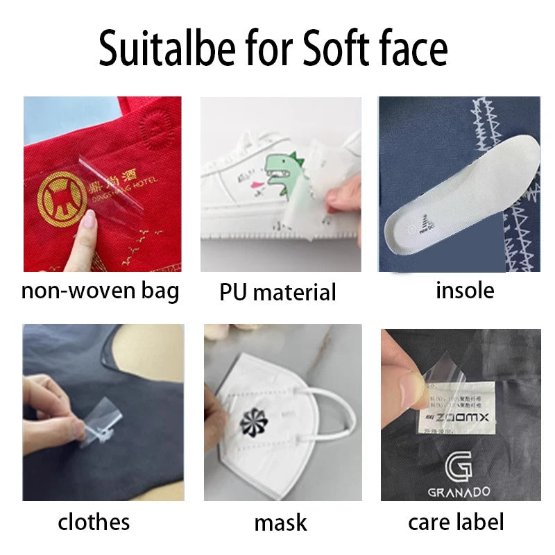 Shoes Trasfer Sticker with Personal Logo Customize, Natural Looking on Fabric Bag PU leather, Notebook ,on Sponge Material