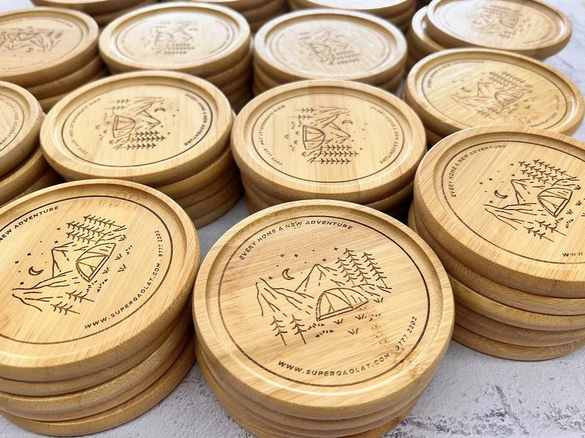 10 posavasos personalizados con nombre grabado, posavasos para regalos navideños y recuerdos de boda. 