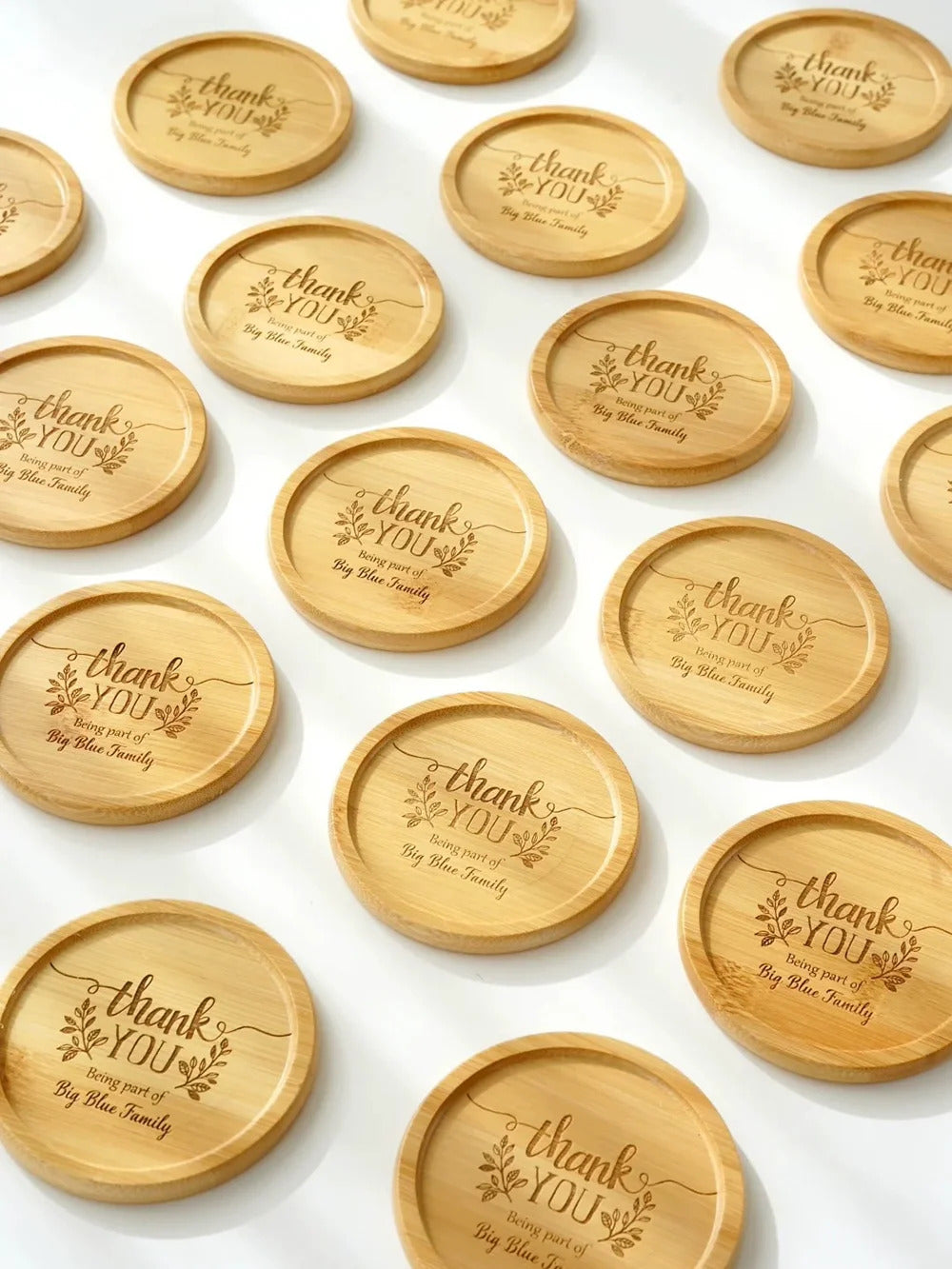 10 posavasos personalizados con nombre grabado, posavasos para regalos navideños y recuerdos de boda. 