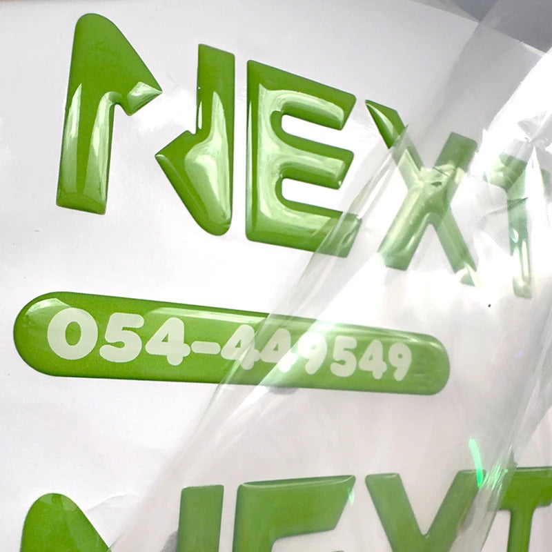 3D crystal emboss car sticker custom design and shape