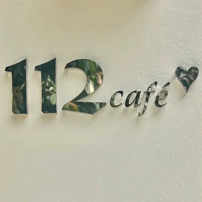 3D silver face advertising signs for decoration