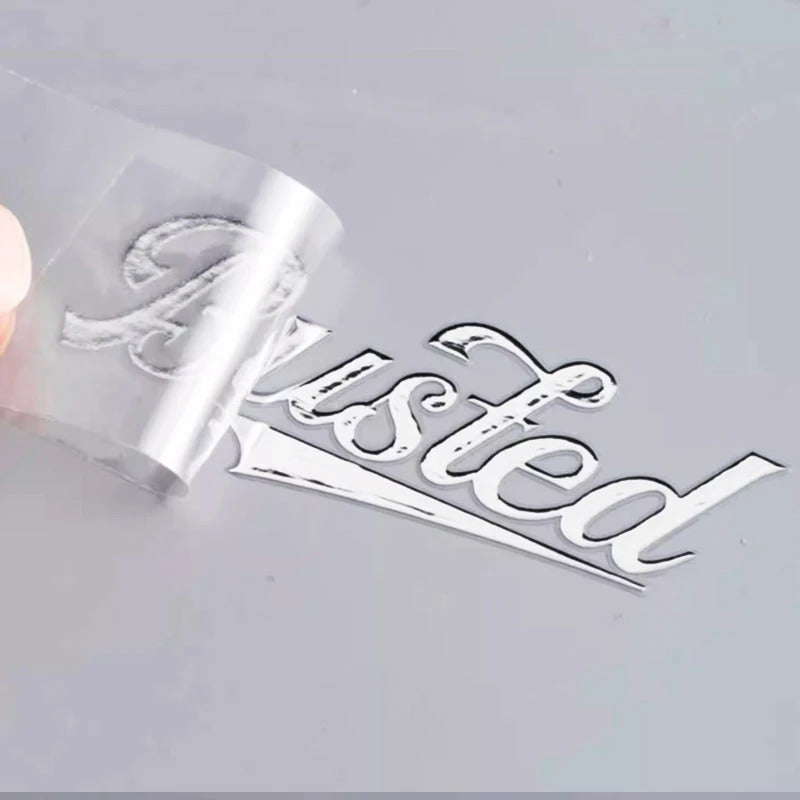 3D silver transfer label