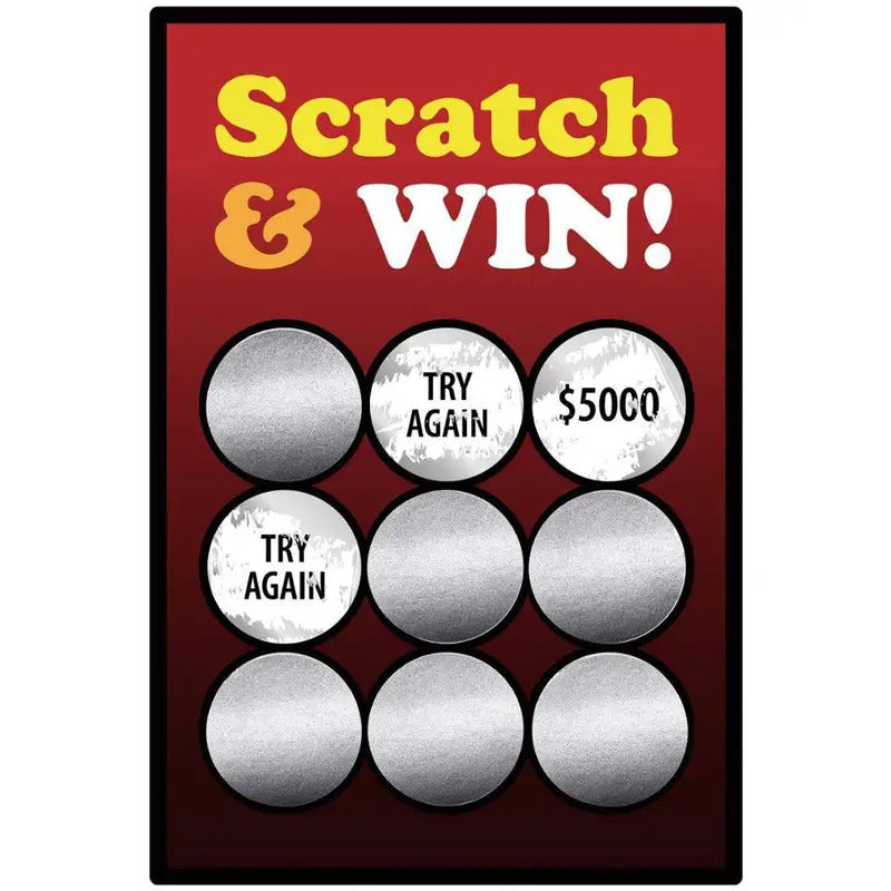 Round Silver Scratch Off Stickers, Self Adhesive Labels for Lottery Tickets DIY, Raffle Ticket Games Creating (Gold)