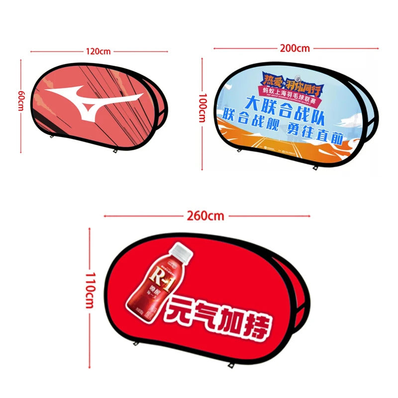 Custom Outdoor Folding Floor Signs for Sport Competition Fence Advertising with Company Logo Exhibition Display Stand