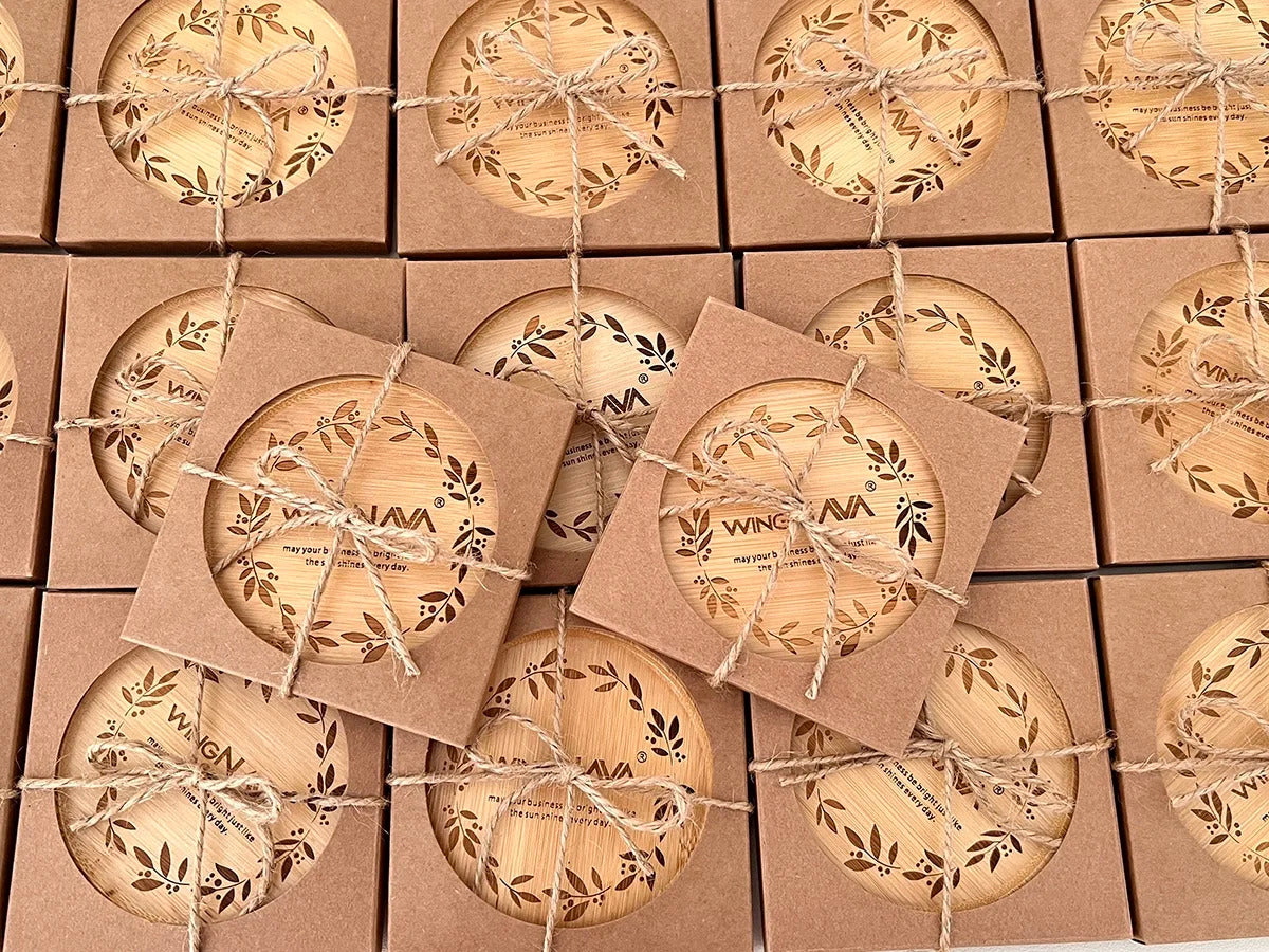 10 posavasos personalizados con nombre grabado, posavasos para regalos navideños y recuerdos de boda. 