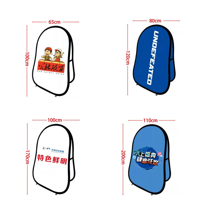 Custom Outdoor Folding Floor Signs for Sport Competition Fence Advertising with Company Logo Exhibition Display Stand