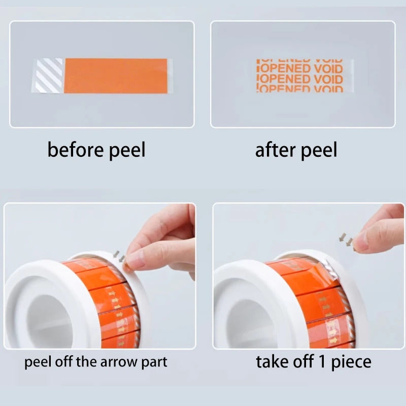 Transfer Tamper Evident Security Warranty Void Stickers/Labels/Seals
