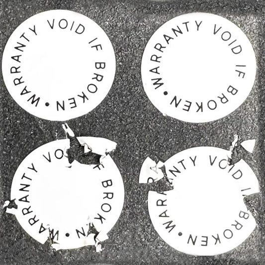 Warranty Void If Seal Broken Damaged Shredded Paper Sticker, Tamper Evident Removal Proof Repair Stamps Label