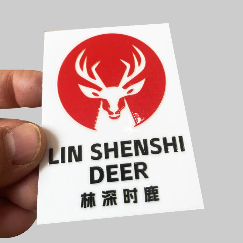 50pcs Custom UV Print Transfer Sticker, Personal Logo print, Crystal Self-adhesive Label On Bottles Packing Bag Box