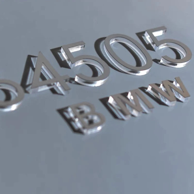 Custom Name 3D Gold Face Letters,  Acrylic Advertising Silver Logo for Wall and Door Signs