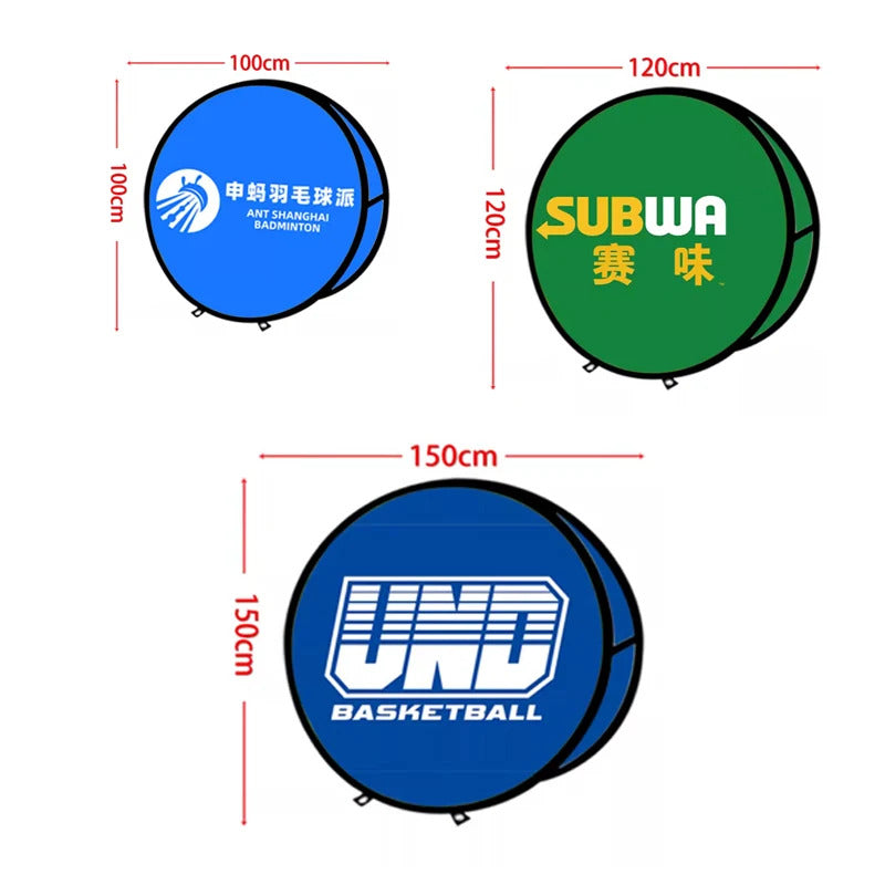 Custom Outdoor Folding Floor Signs for Sport Competition Fence Advertising with Company Logo Exhibition Display Stand