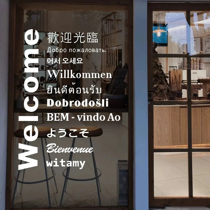 Custom Window Stickers, Big Transparent Vinyle Film on Shop Glasses,Company Label on Meeting Room