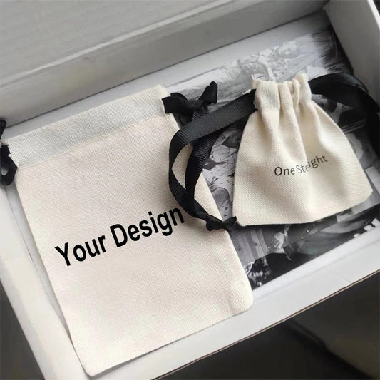 50pcs Custom logo Cotton Drawstring Bags, EcoFriendly Muslin Bags,Personalized Name Small Gift Bags, Party Favor Bags,  Sachet Bag