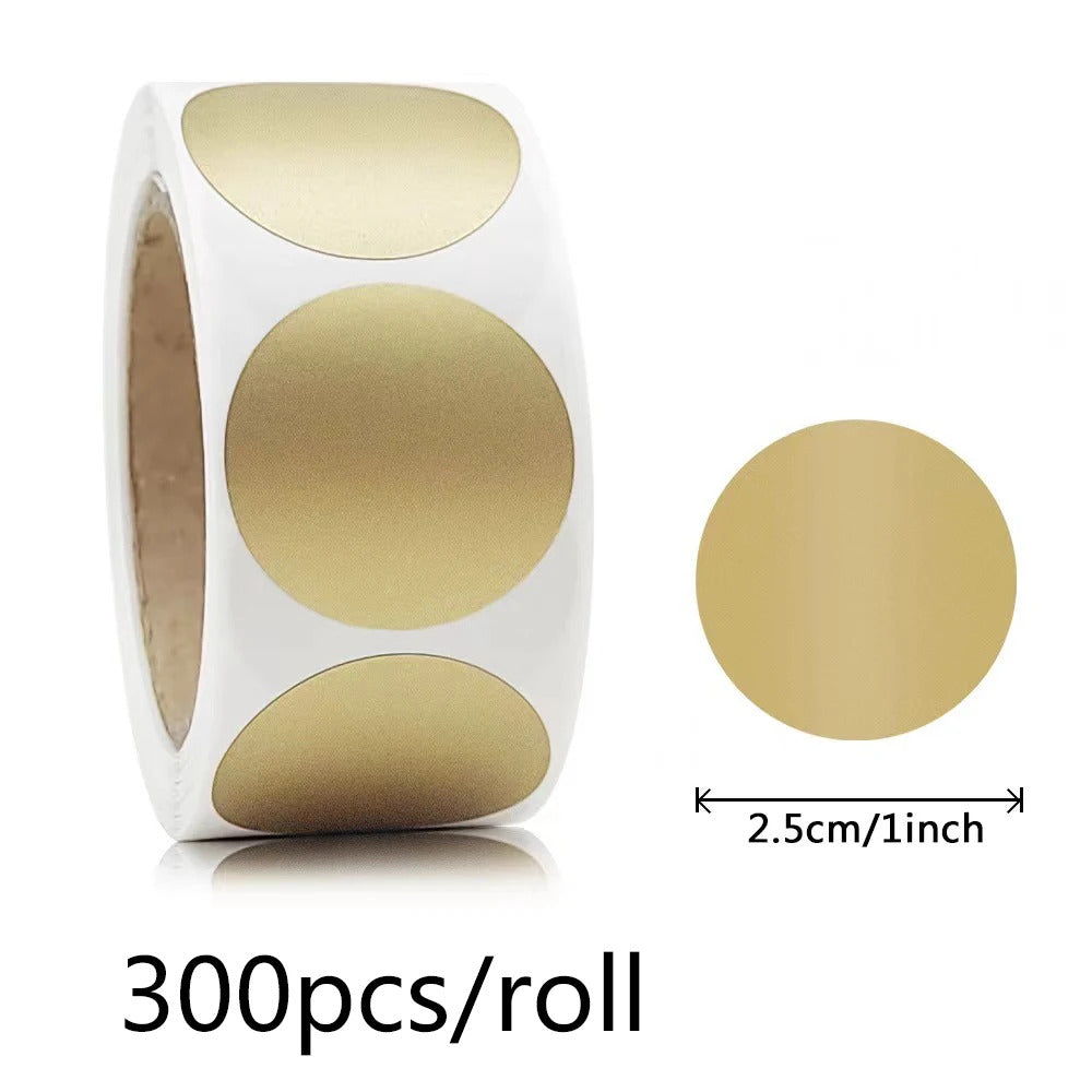 Round Silver Scratch Off Stickers, Self Adhesive Labels for Lottery Tickets DIY, Raffle Ticket Games Creating (Gold)