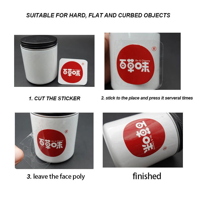 50pcs Custom Name Transfer Sticker for Mug Glasses Bottle Sticker with Logo Print Company Design