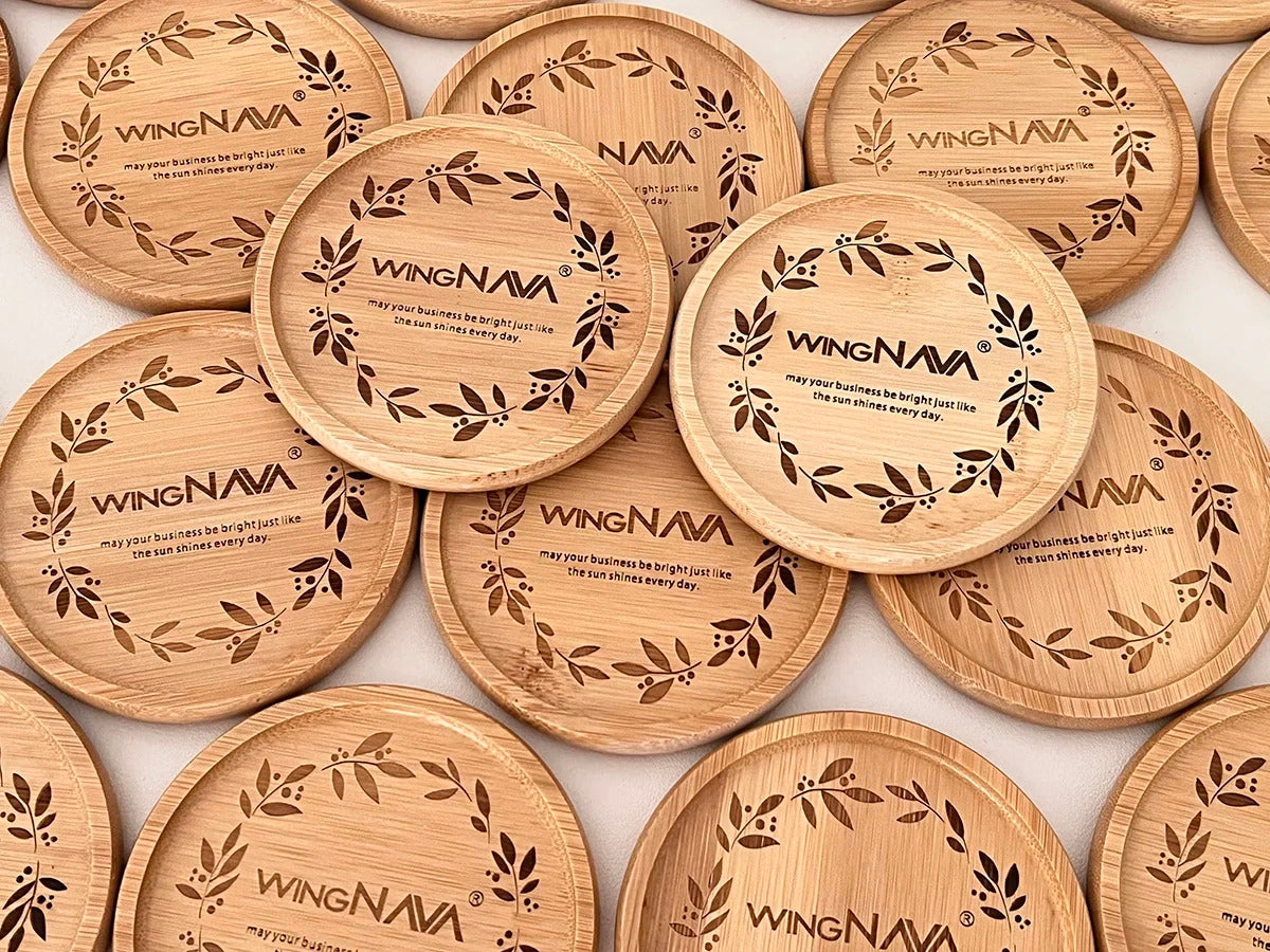 10 posavasos personalizados con nombre grabado, posavasos para regalos navideños y recuerdos de boda. 