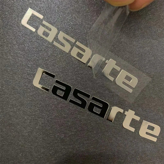 50pcs Custom 3D Silver Transfer Sticker, Personal Logo Label Embossed Self-adhesive Stickers