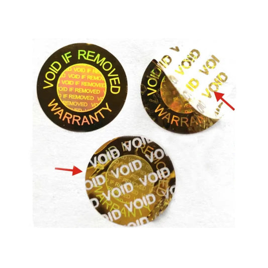 190pcs/lot 2cm Hologram Security Warranty Stickers, Round Tamper Proof Void Original Label