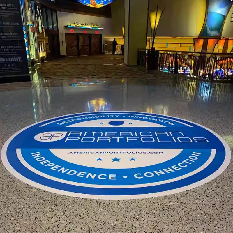 Custom Outdoor Floor Stickers, High-Adhesion Wall Decals, Weatherproof Advertising Signs