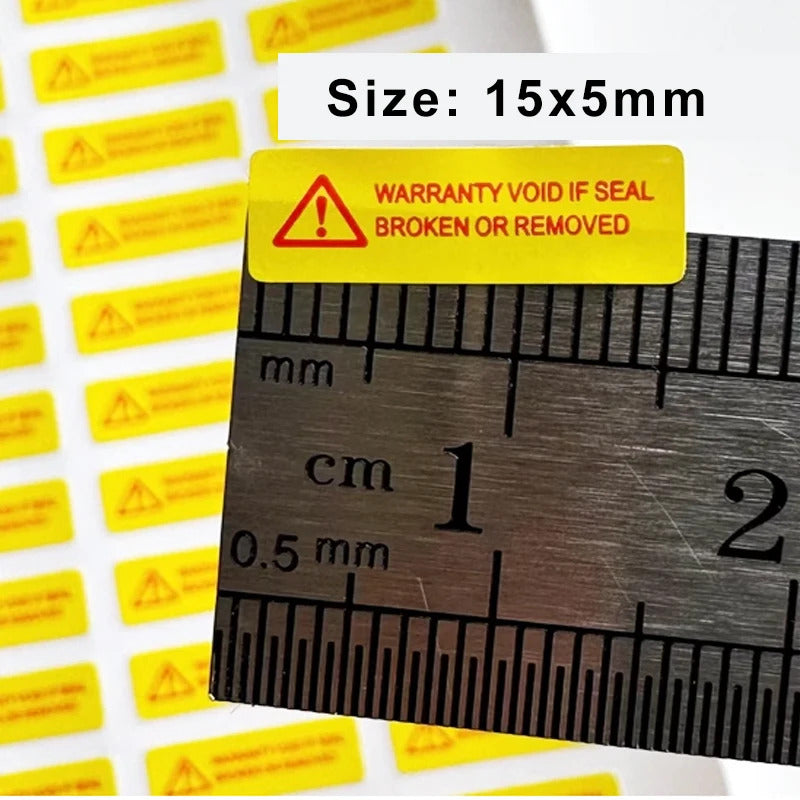 Warranty Void If Seal Broken Damaged Shredded Paper Sticker, Tamper Evident Removal Proof Repair Stamps Label