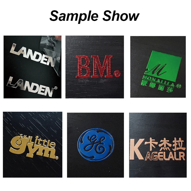 50pcs Custom 3D Silver Transfer Sticker, Personal Logo Label Embossed Self-adhesive Stickers