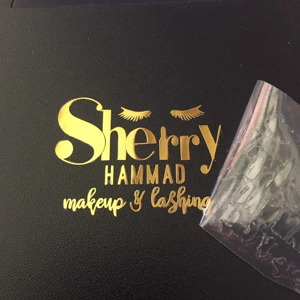 Custom Silver Transfer 3D Sticker, Metal Logo, Personalized Label, Self-adhesive Decal 50pcs