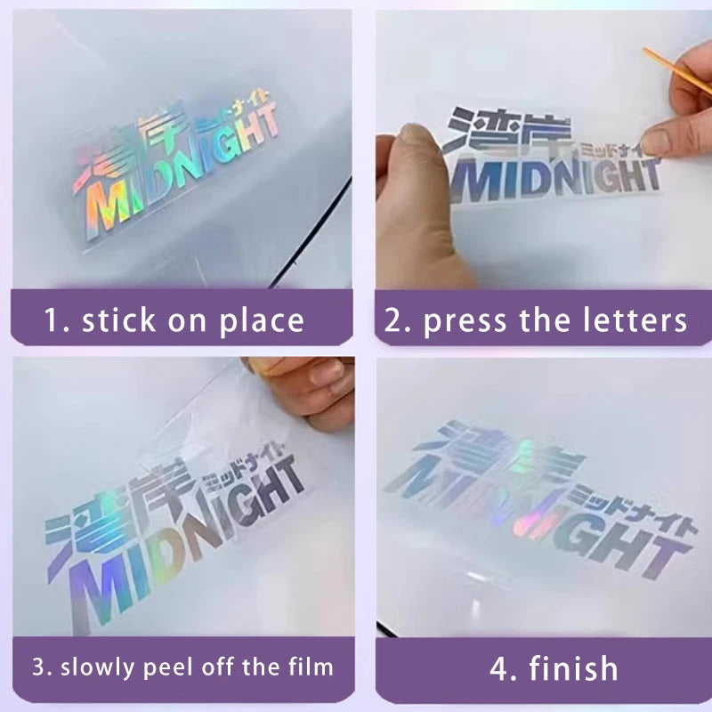 Custom Laser Transfer Sticker, Personal Logo Holographic Self-adhesive Label on bottles Tubes, Metal Material