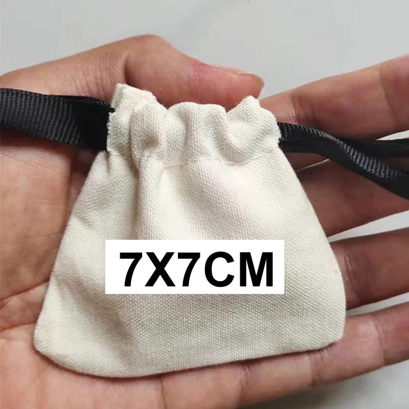 50pcs Custom logo Cotton Drawstring Bags, EcoFriendly Muslin Bags,Personalized Name Small Gift Bags, Party Favor Bags,  Sachet Bag