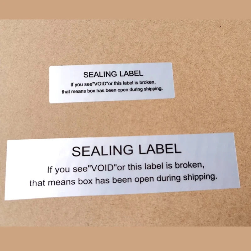 200pcs Silver Security Warranty Void Stickers Tamper Proof Evident Sealing Label for Package