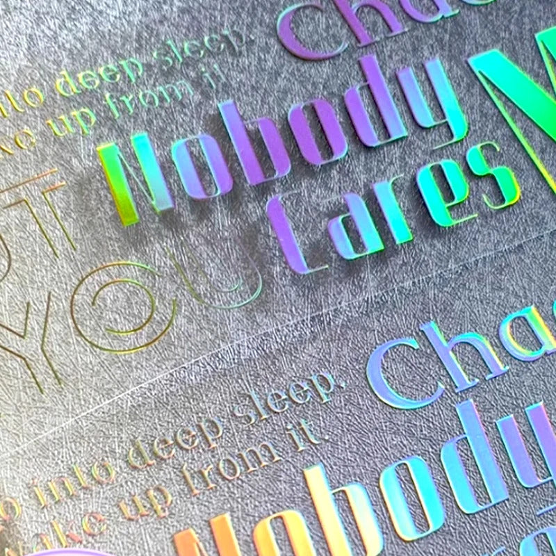 Custom Laser Transfer Sticker, Personal Logo Holographic Self-adhesive Label on bottles Tubes, Metal Material