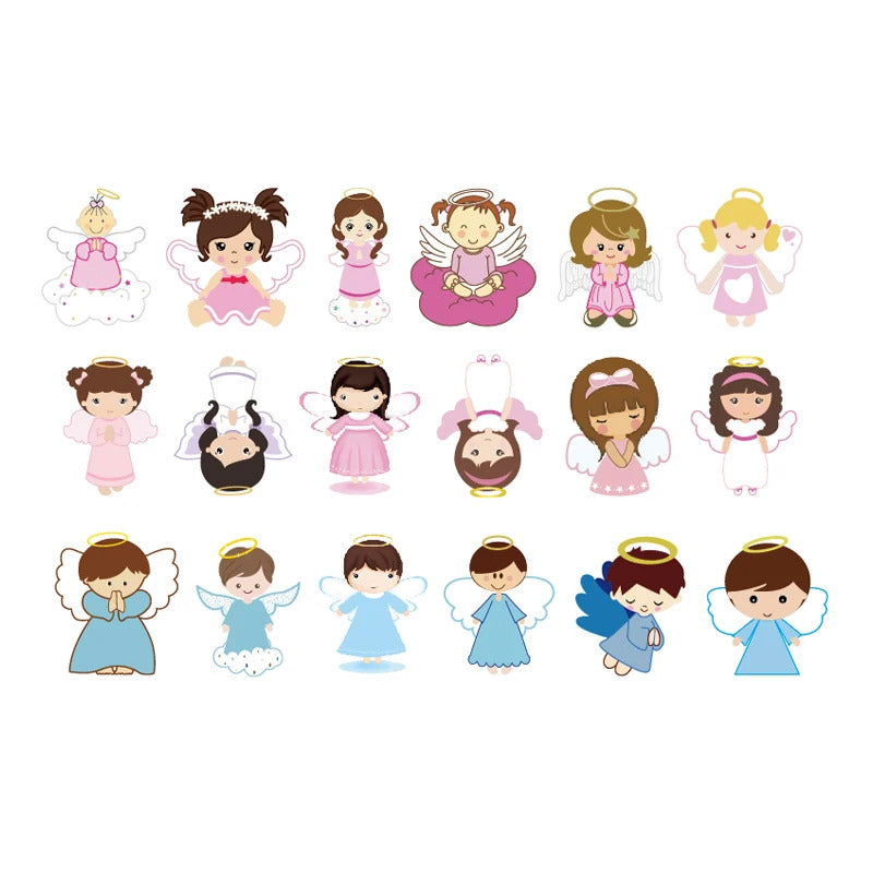 First Communion Name Labels, with Baby Name and Date Stickers for Party Decoration
