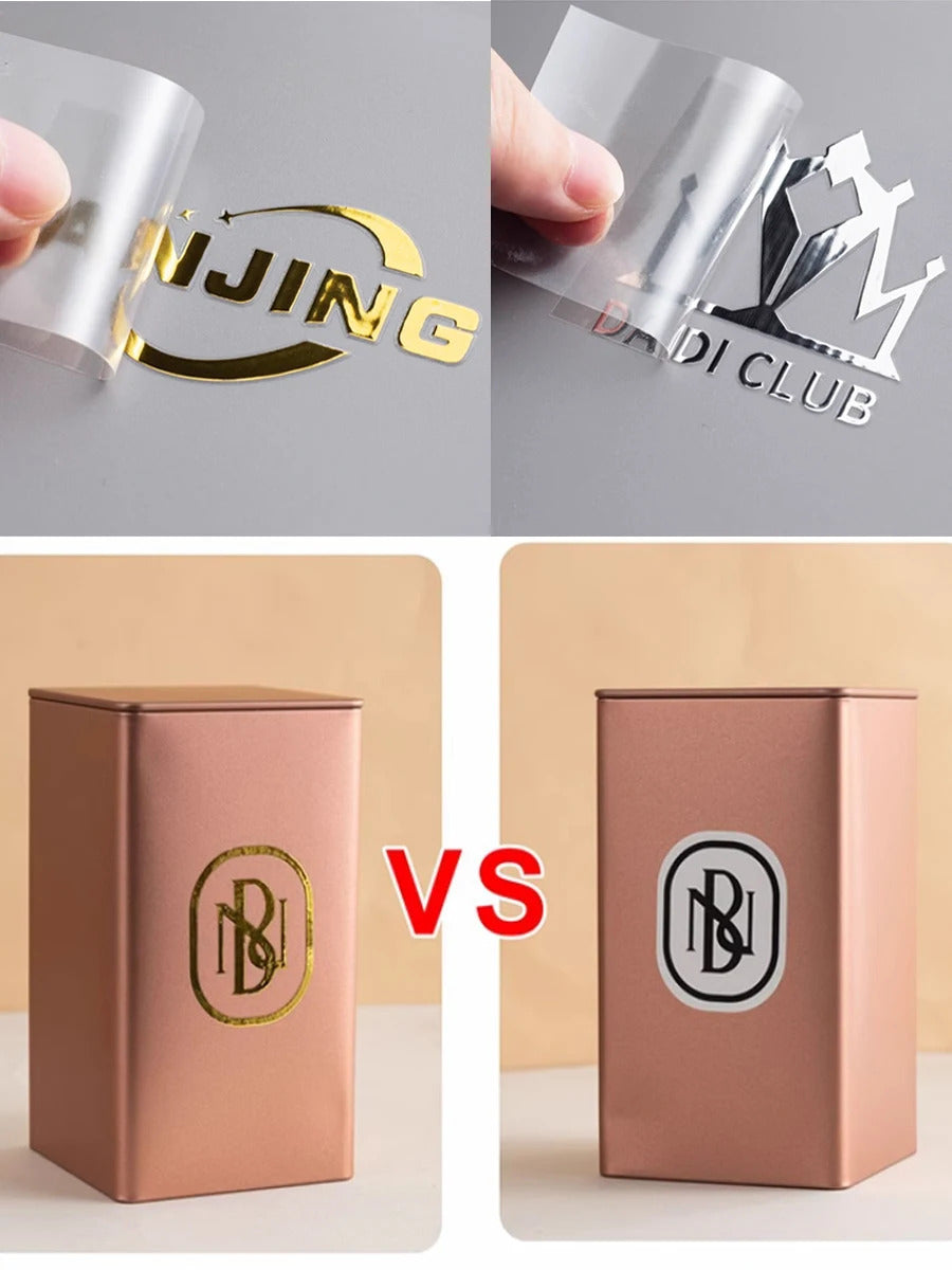 gold and silver transfer sticker